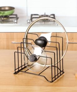 1PC Pot Lid Rack Storage Pan Lid Cover Cabinet Pantry Holder