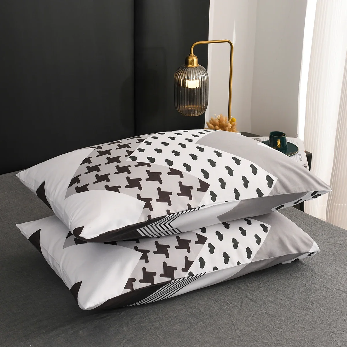 Arranged Microfiber Bedding Linen Sheets Sets For Queen Size - Image 4
