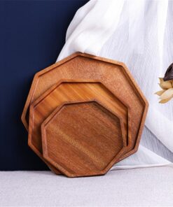 Alternative view of New Ebony Plate Tray Wooden Serving Tray