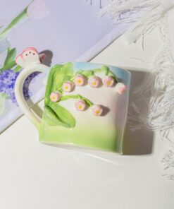 Alternative view of Hand Painted 3D Tulip Porcelain Mugs 400ml
