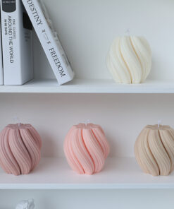 Alternative view of 4PCS 3D Unique Swirl Aromatic Scented Candles Home Decorative