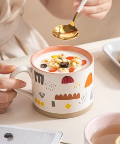 400ML Vintage Flowers Coffee Ceramic Mug