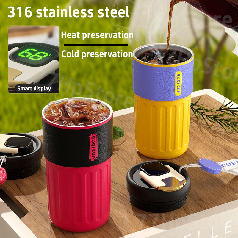 410ml Smart 316 Stainless Steel Thermos Cup LED Temperature Display Insulation Tumbler - Image 3