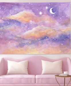 Purple Landscape Tapestry Wall Hanging Home Decoration Home