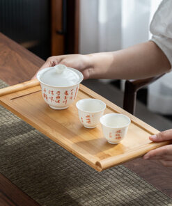 Bamboo Tray Rectangular Japanese Bamboo Wood Home Tea Tray