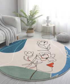 Bubble Kiss Nordic Round Carpets Rugs 100cm, Face