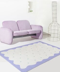 Colorful Imitation Mink Velvet Rug Decorative