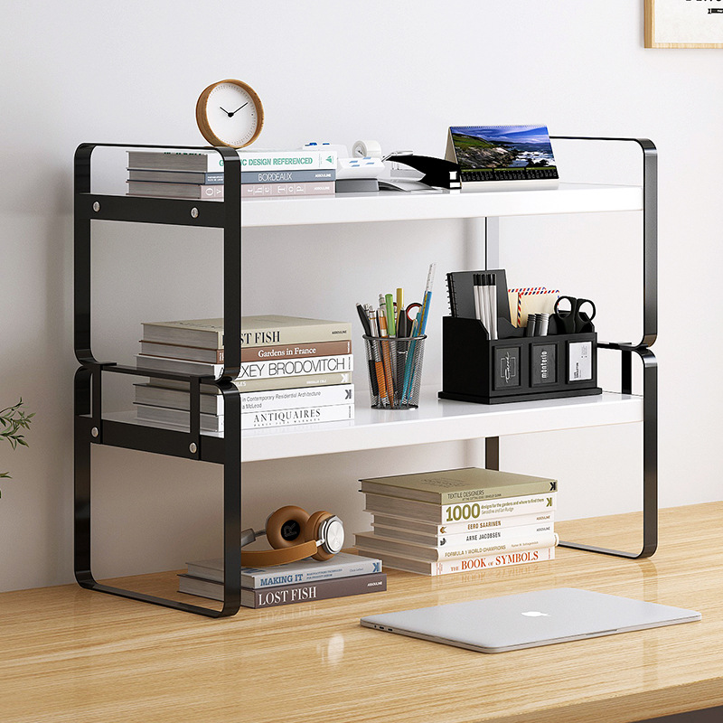 Desktop Bookshelf Small Simple Iron Shelf