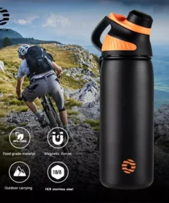 Alternative view of 1000ML Thermos Double Wall Vacuum Tumbler With Magnetic Lid, Sport Water Bottle