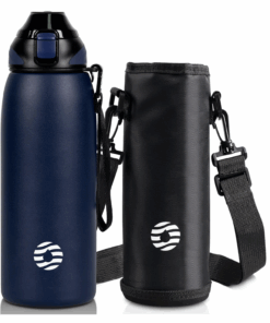 1L Stainless Steel Sports Tumbler Warm and Cold Drink Cup with Carry Bag