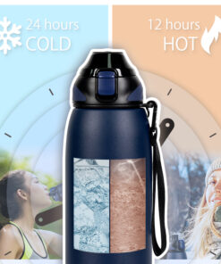 Alternative view of 1L Stainless Steel Sports Tumbler Warm and Cold Drink Cup with Carry Bag