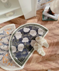 Alternative view of Flower Semicircle Simple Style Non-slip Modern Bathroom Door Mat