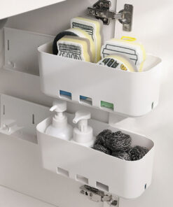 Multifunctional Kitchen Drawer Shelf Rack Wall-mounted No Punching