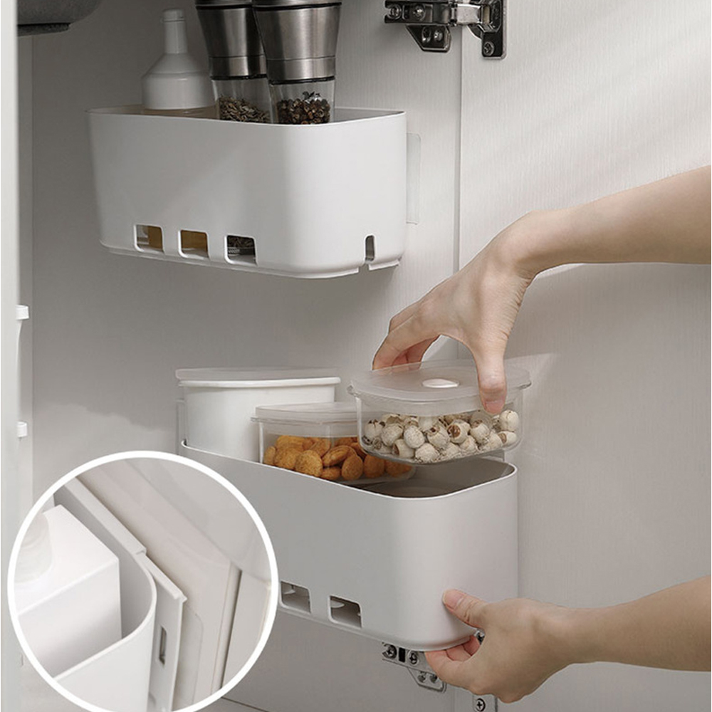 Multifunctional Kitchen Drawer Shelf Rack Wall-mounted No Punching - Image 5