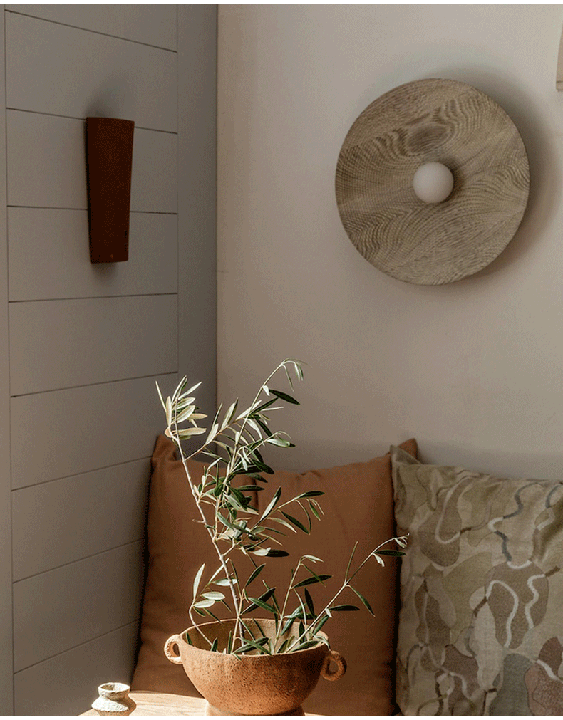 Retro Japanese Style Wall Circle Lamp - Image 6