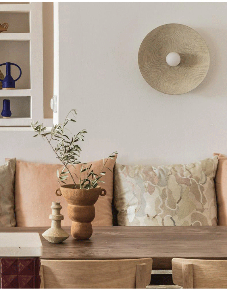 Retro Japanese Style Wall Circle Lamp - Image 5