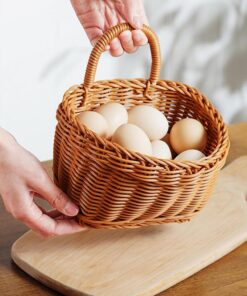 Alternative view of Handwoven Fruit Vegetable Wall Hanging Basket
