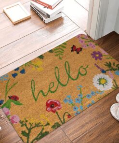 Hello Lettter Decoration Floor Rug
