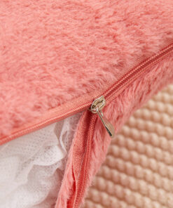 Alternative view of Modern Cushion Cases 45x45cm Faux Rabbit Pink