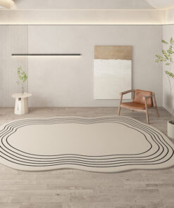 Irregular Round Living Room Rug