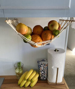 Alternative view of Cotton Rope Fruit Hanging Basket Storage Mesh Bag For Kitchen
