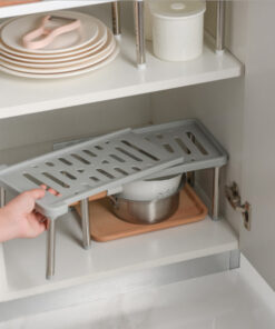 Kitchen Cabinet Storage Shelf Home Retractable Stackable Spice Rack Fit
