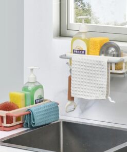 Alternative view of Kitchen Dish Sponge Sink Holder Drain Rack Storage