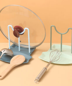 Alternative view of Kitchen Organizer Pot Lid Storage Rack, Blue