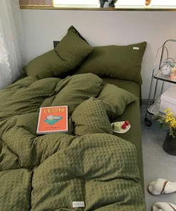 Korean Fashion Checker Four Piece Set Queen Bedding Set