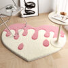 Fashion Minimalism Cute Peach Heart Plush Rug