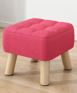 Living Room Chairs Vanity Stool Wooden Pink