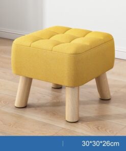 Alternative view of Living Room Chairs Vanity Stool Wooden Yellow