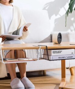 Alternative view of Metal Iron Kitchen Organizer Shelf Cabinet Hanging Basket Rack, White