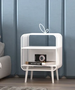 Mini Nordic Bedside Nightstands Minimalist Iron White