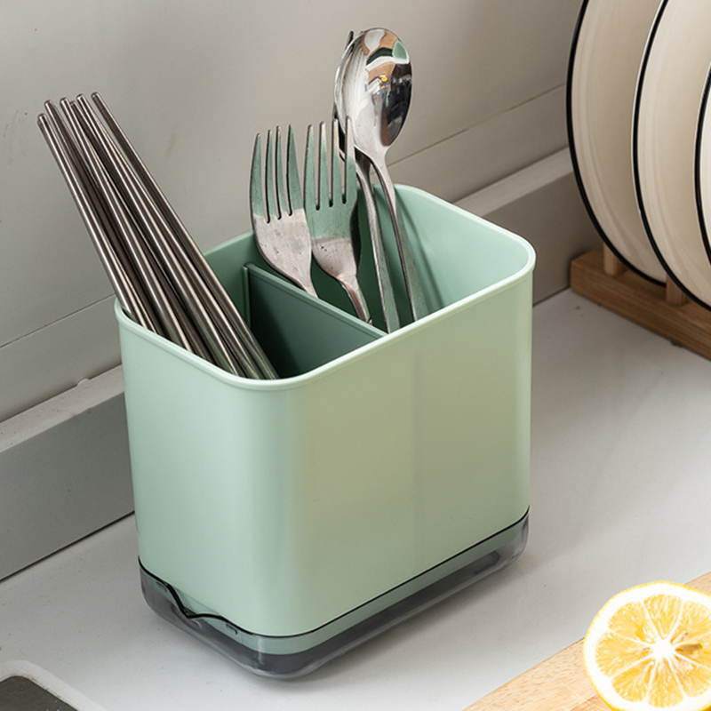 Multifunctional Double-Layer Spoon Fork Drain Chopstick Holder - Image 2