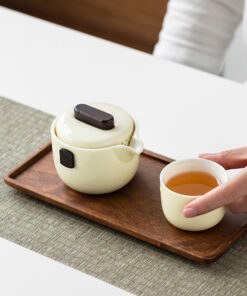 Alternative view of Natural Wooden Tray Rectangular Plate Fruit Snacks Food Storage Trays