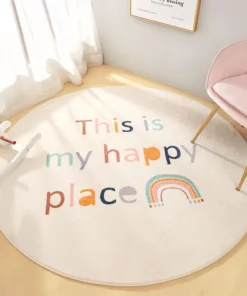 Nordic Round Carpets Rainbow Thick Mat Rugs 80cm