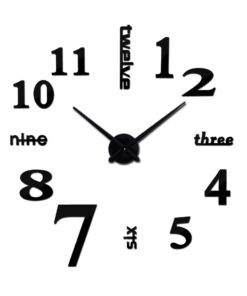 Alternative view of Acrylic Mirror Wall Clock 3D Big Quartz