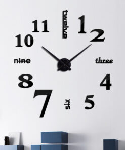 Acrylic Mirror Wall Clock 3D Big Quartz