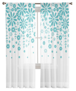 Alternative view of Plant Flower Summer Living Room Tulle Curtains