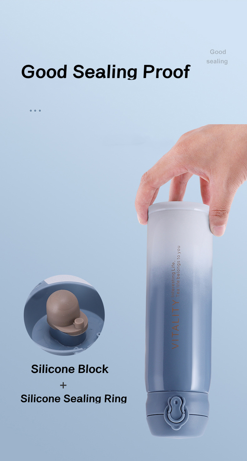 Korean Gradient Color Portable Stainless Steel Insulation Tumbler - Image 4