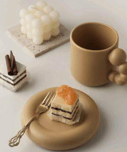 Alternative view of Creative Handmade Rotating Ball Handle Mug, Cream