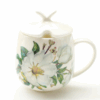 Bone China Coffee Cup, Flower Ceramic Mug