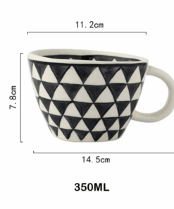 Alternative view of Hand Painted Irregular Shape Ceramic Mugs
