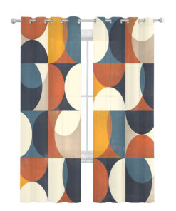 Alternative view of Scandinavian Medieval Geometry Tulle Curtains