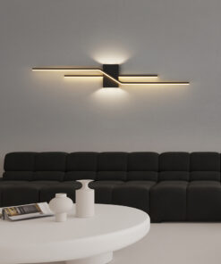 Alternative view of Art Long Gold Black White New Modern LED Wall Lights