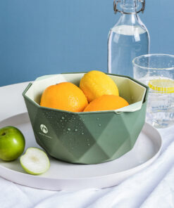 1PC Double Layer Washing Vegetable Fruit Baskets Plastic Drainage Basket