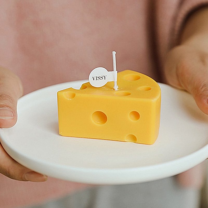 2PCS Kawaii Cheese Scented Aromatic Candle Creative Decorative - Image 4