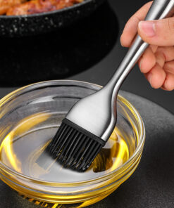 Silicone Kitchen Oil Brush BBQ Grill Basting Brush Stainless Steel