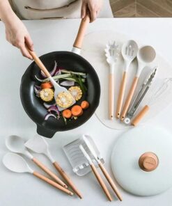 Alternative view of Non-Stick Spatula Wooden Handle Cooking Utensils